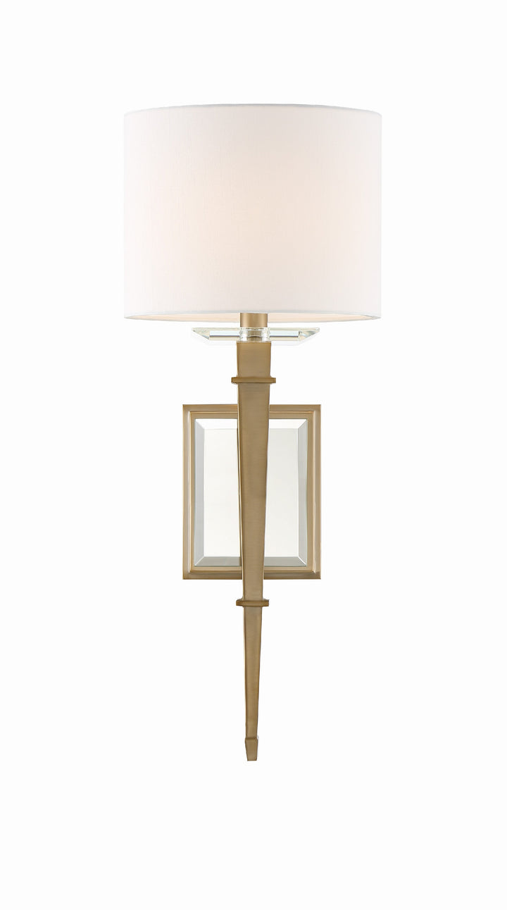 Crystorama Clifton 1 Light Aged Brass Sconce