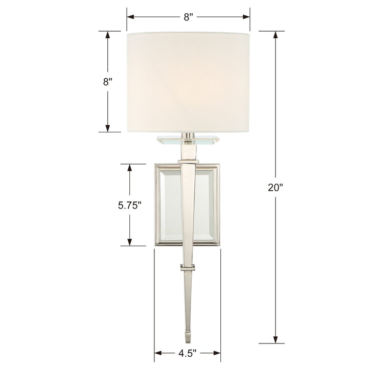 Crystorama Clifton 1 Light Aged Brass Sconce