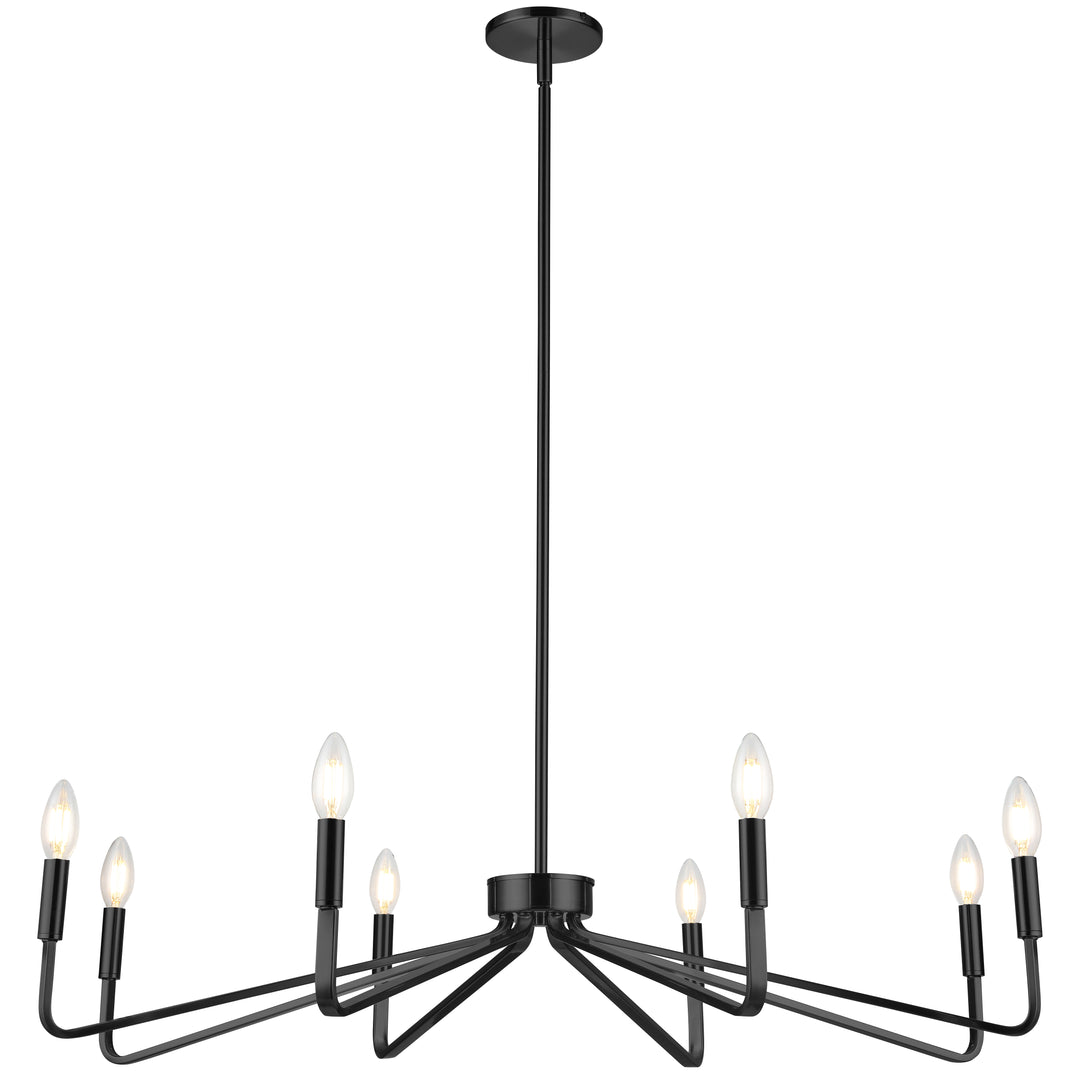 Dainolite 8 Light Incandescent Chandelier, Aged Brass