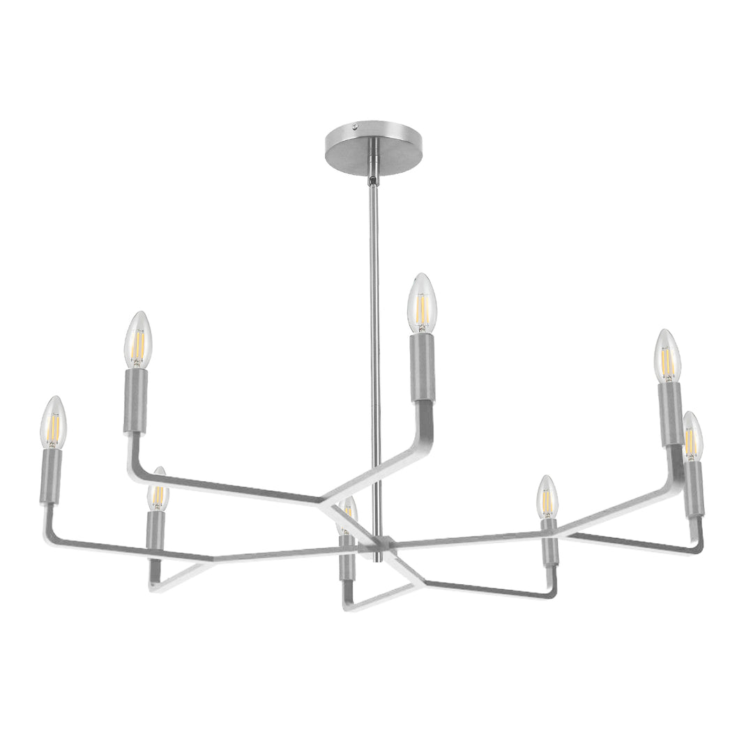 Dainolite 8 Light Incandescent Chandelier, Aged Brass