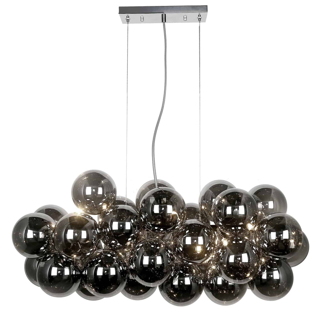 Dainolite 10 Light Halogen Horizontal Pendant, Aged Brass with Clear Glass