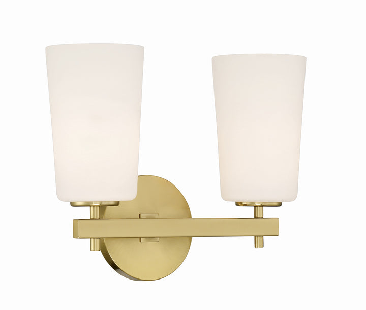 Crystorama Colton 2 Light Aged Brass Bathroom Vanity