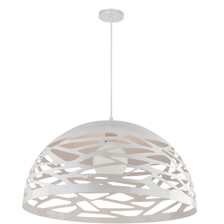 Dainolite 1 Light Pendant, Matte Black Finish