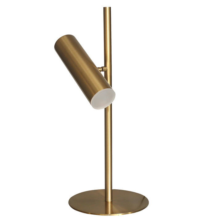 Dainolite 6W Table Lamp, Aged Brass with Frosted Acrylic Diffuser