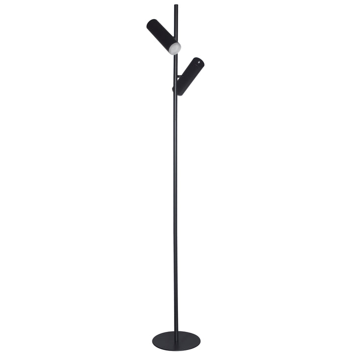 Dainolite 12W Floor Lamp, Aged Brass with Frosted Acrylic Diffuser