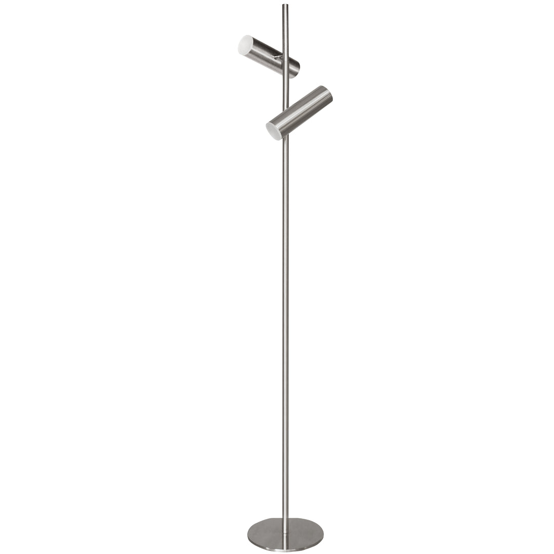 Dainolite 12W Floor Lamp, Aged Brass with Frosted Acrylic Diffuser