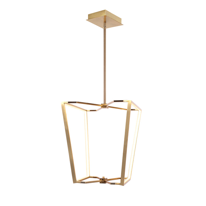 Dainolite 48W Chandelier, Aged Brass with White Silicone Diffuser