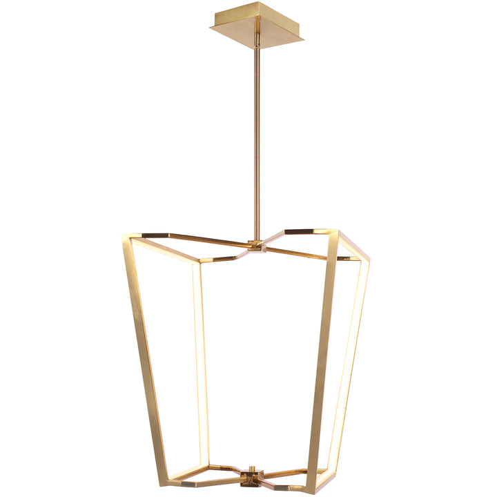 Dainolite 60W Chandelier, Aged Brass with White Silicone Diffuser