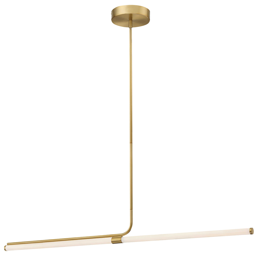 Dainolite 24W Horizontal Pendant, Aged Brass w/ White Acrylic Diffuser