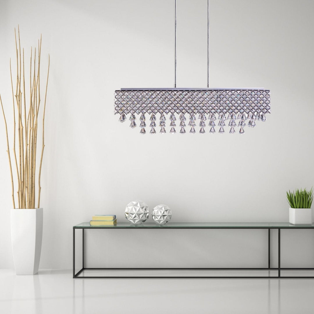 Cinderella Crystal Rectangular Chandelier // 12 Light