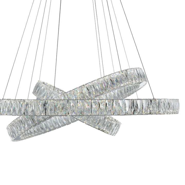 Crystal Elegance Three Ring Chandelier