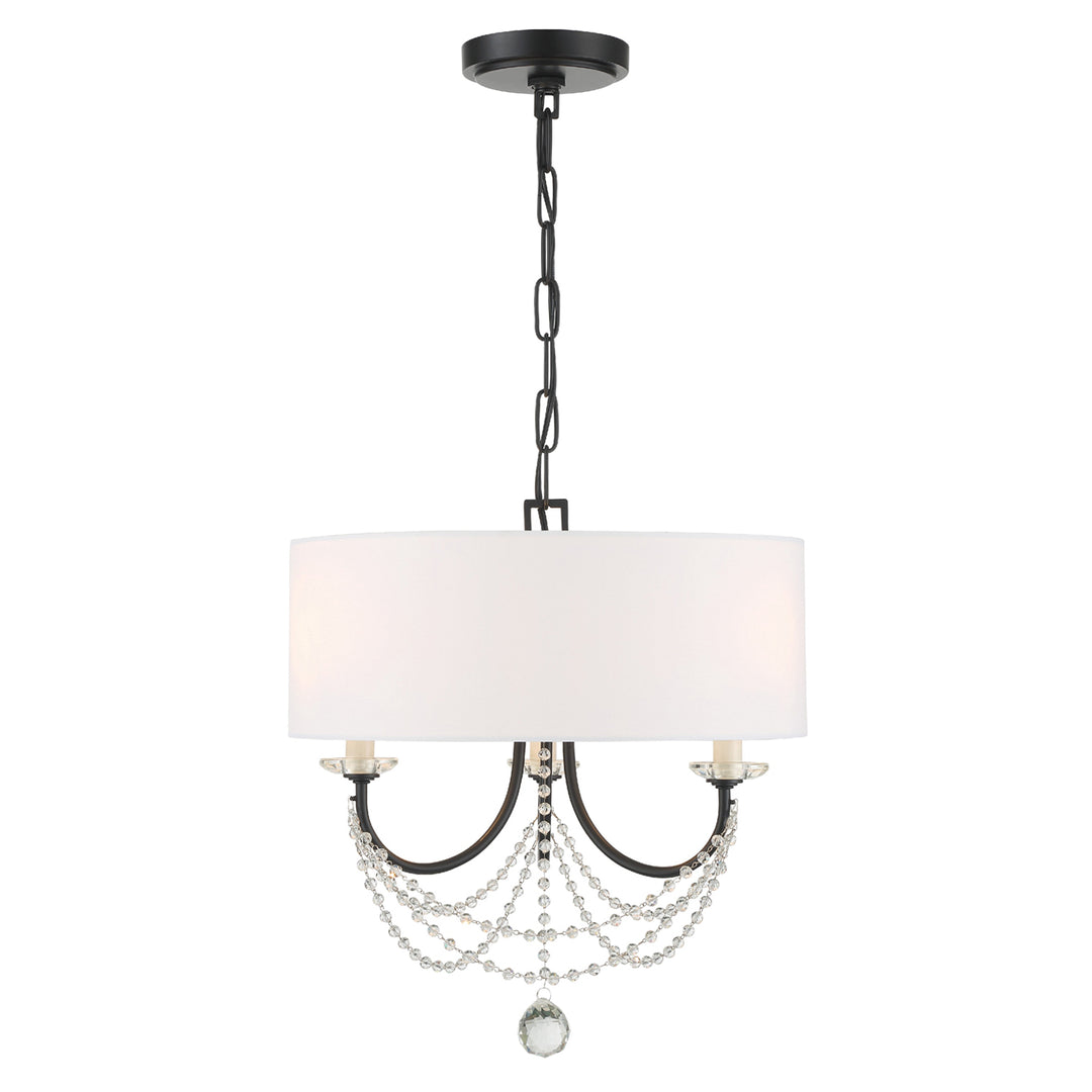 Delilah 3 Light Aged Brass Mini Chandelier