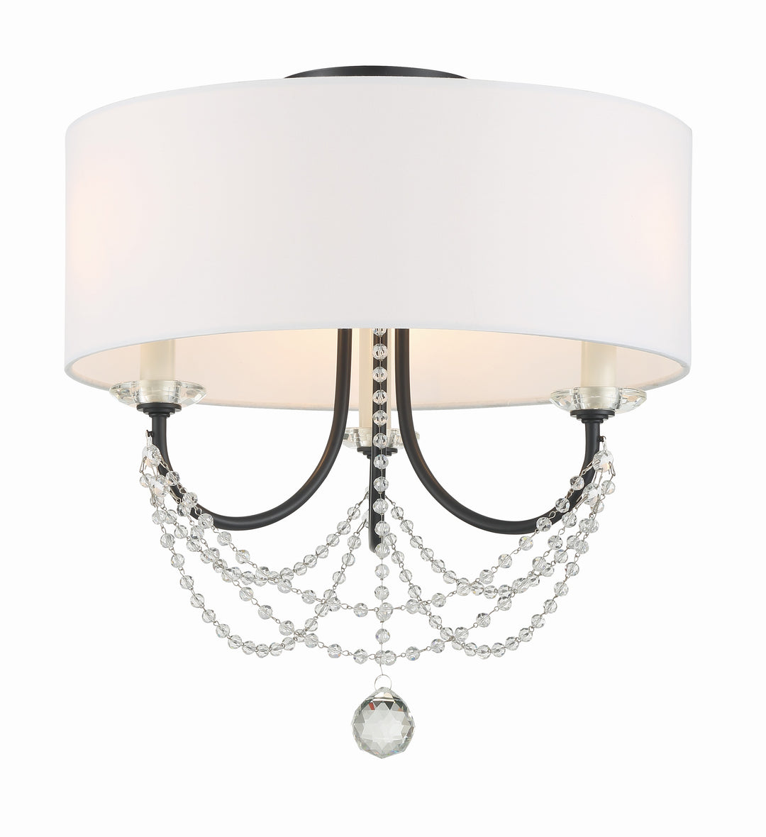 Crystorama Delilah 3 Light Aged Brass Mini Chandelier