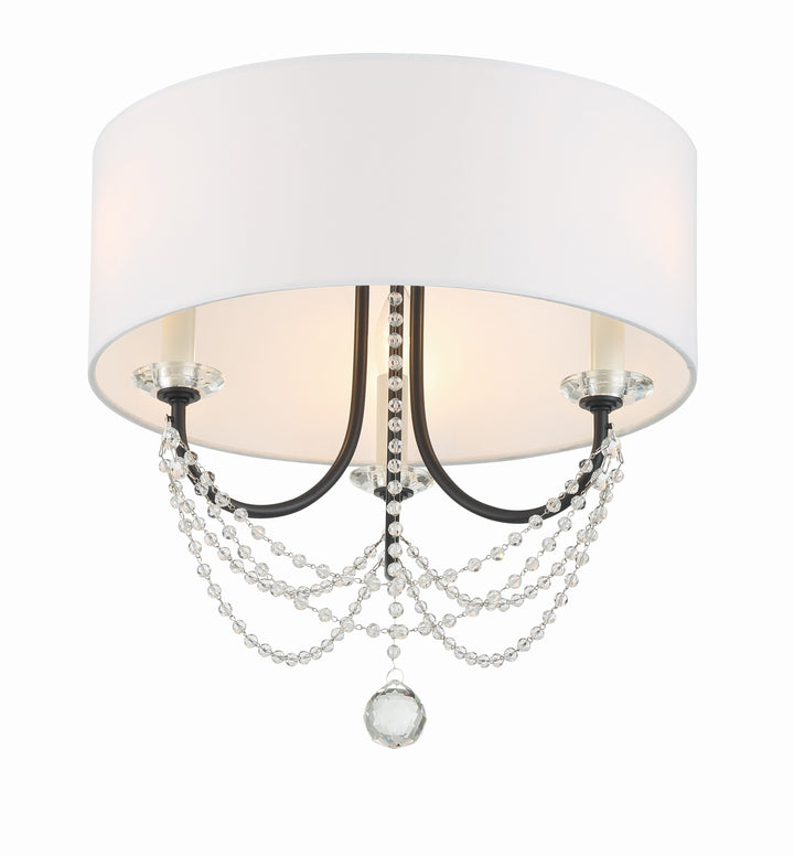 Crystorama Delilah 3 Light Aged Brass Mini Chandelier