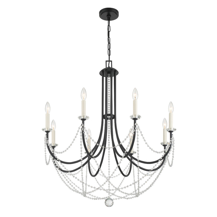 Delilah 8 Light Aged Brass Chandelier