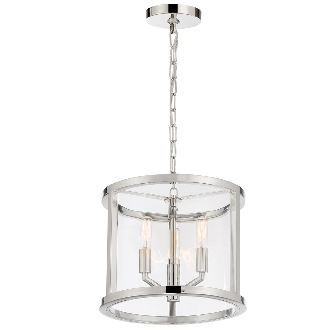 Crystorama Libby Langdon Devon 3 Light Polished Nickel Mini Chandelier