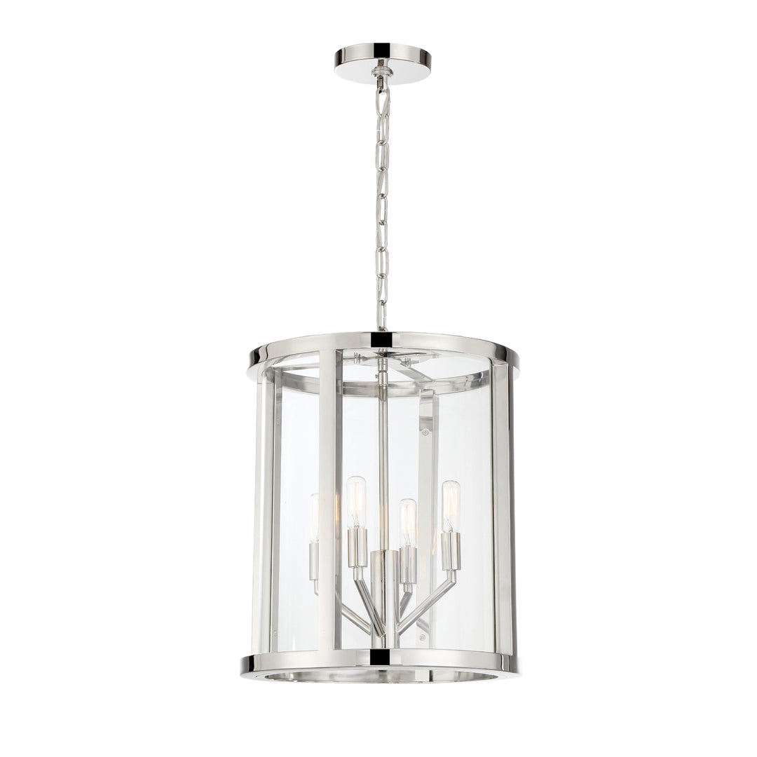 Libby Langdon Devon 4 Light Polished Nickel Semi Flush Mount