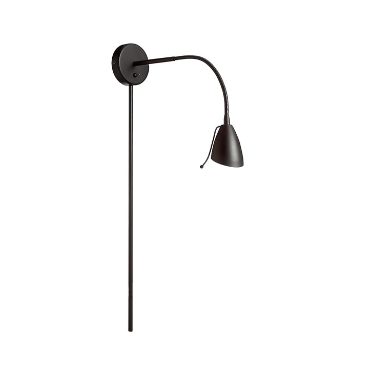 Dainolite 1 Light Halogen Wall Lamp, Matte Black