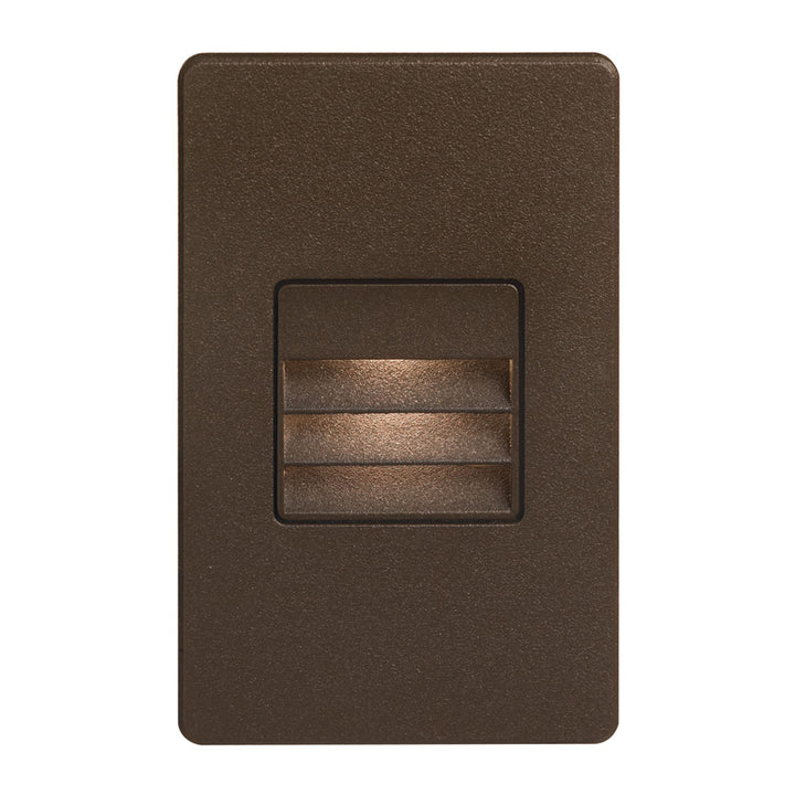 Dainolite 120VAC input, L125mmxW78mmxH37mm, 2700K, 3.3W IP65, Bronze Wall LED Light with Louver