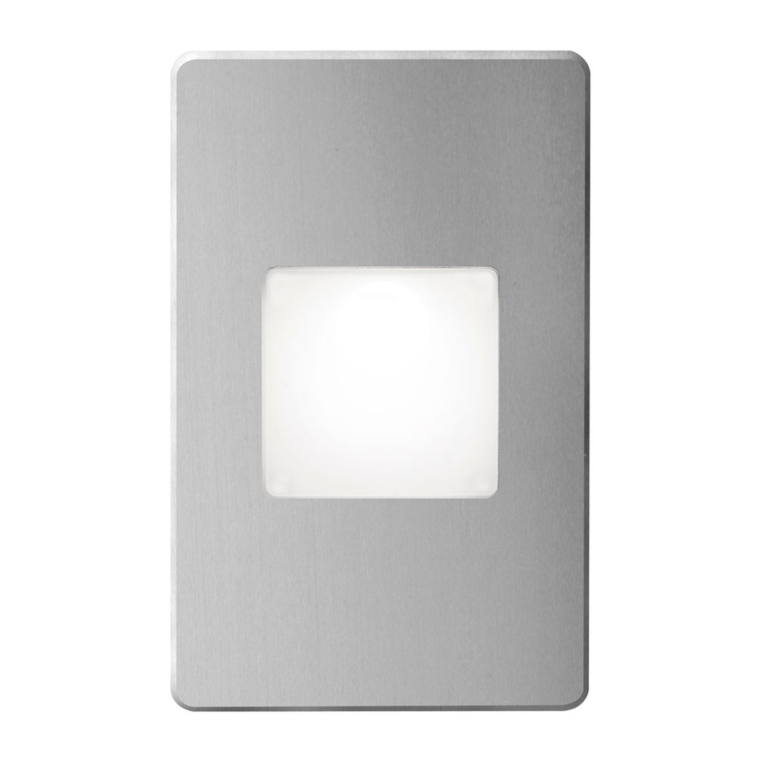 Dainolite 120VAC input, L125mmxW78mmxH37mm, 2700K, 3.3W IP65, Black Wall LED Light with White Lens.