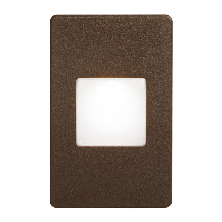 Dainolite 120VAC input, L125mmxW78mmxH37mm, 2700K, 3.3W IP65, Black Wall LED Light with White Lens.