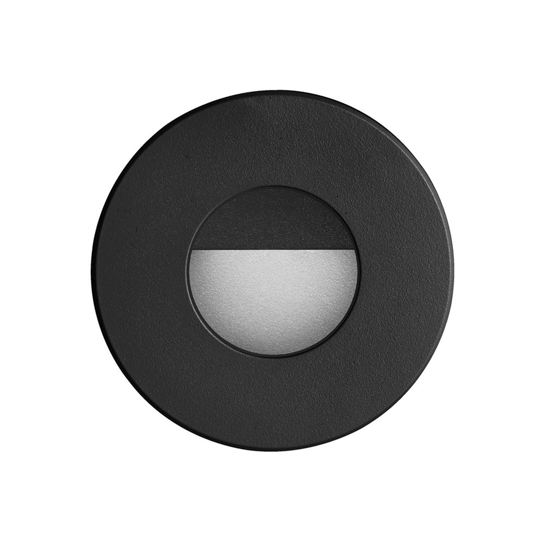 Dainolite 120VAC input, Ø88xH82mm, 2700K, 3.3W IP65, Black Wall LED Light.