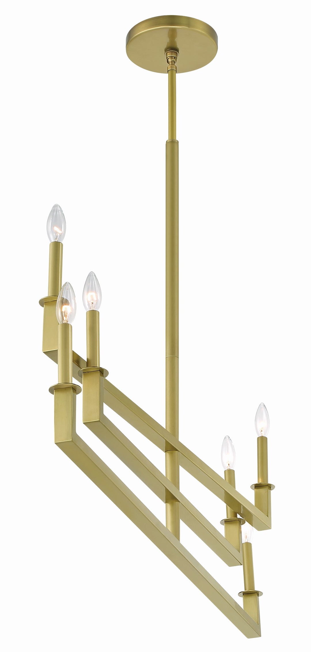 Crystorama Dante 6 Light Aged Brass Chandelier