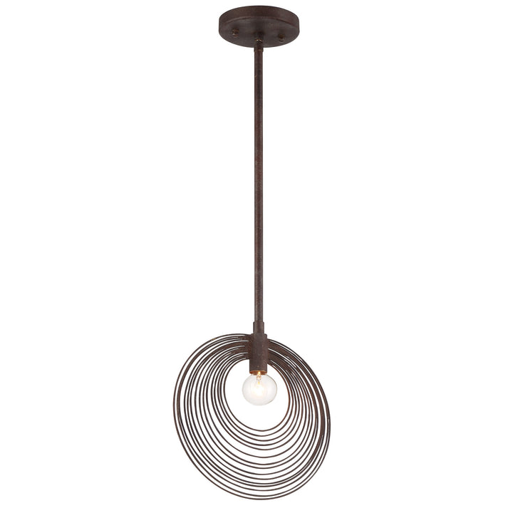 Crystorama Doral 1 Light Forged Bronze Mini Pendant