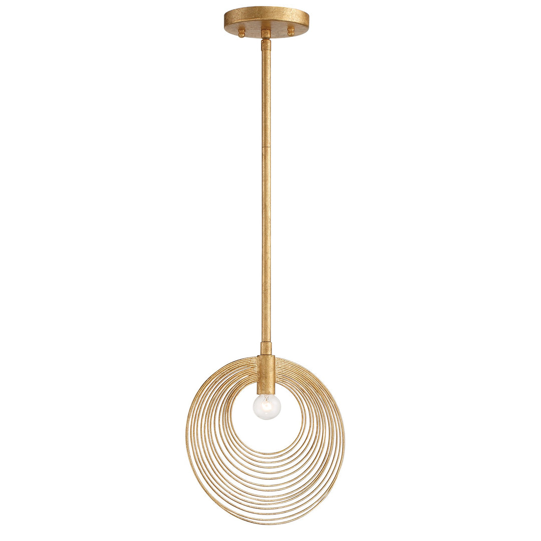 Crystorama Doral 1 Light Forged Bronze Mini Pendant