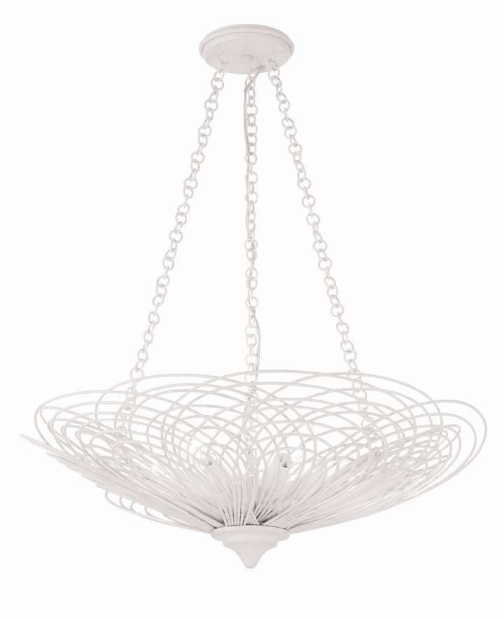 Crystorama Doral 6 Light Matte White Chandelier