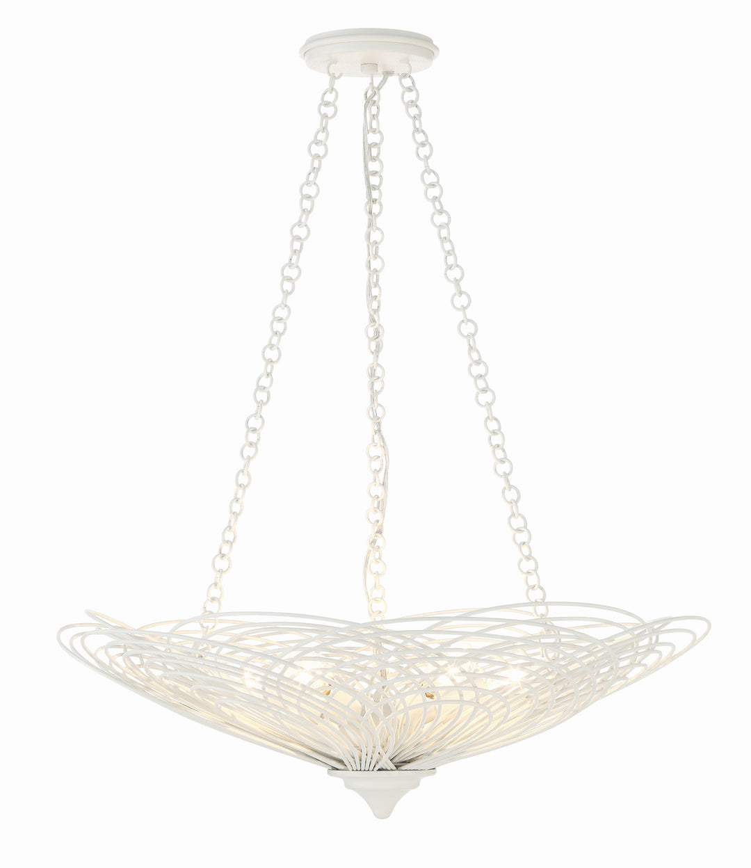 Crystorama Doral 6 Light Matte White Chandelier