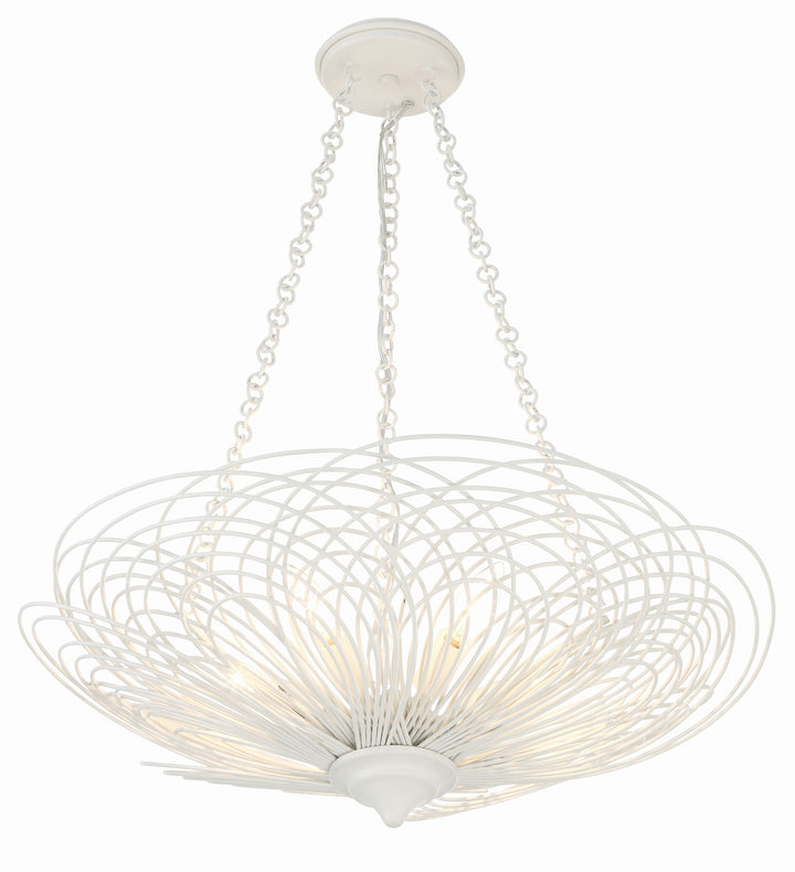 Crystorama Doral 6 Light Matte White Chandelier