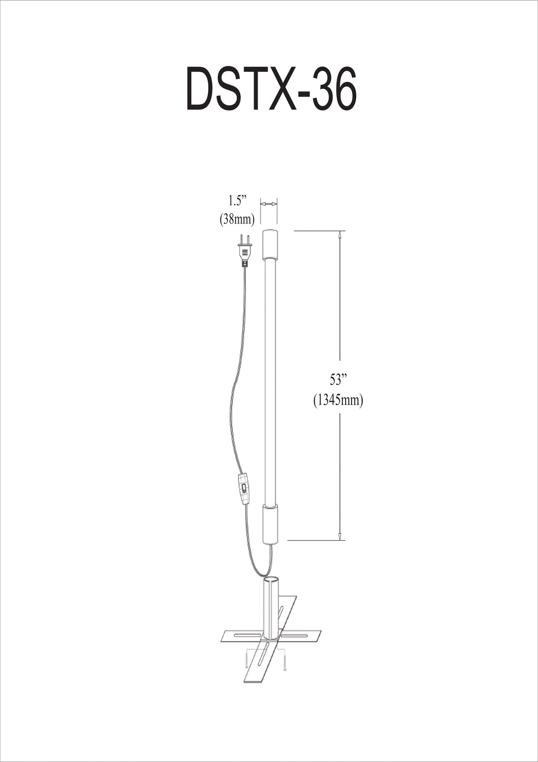 Dainolite Blue 36W Indoor Fluorescent Light Stick