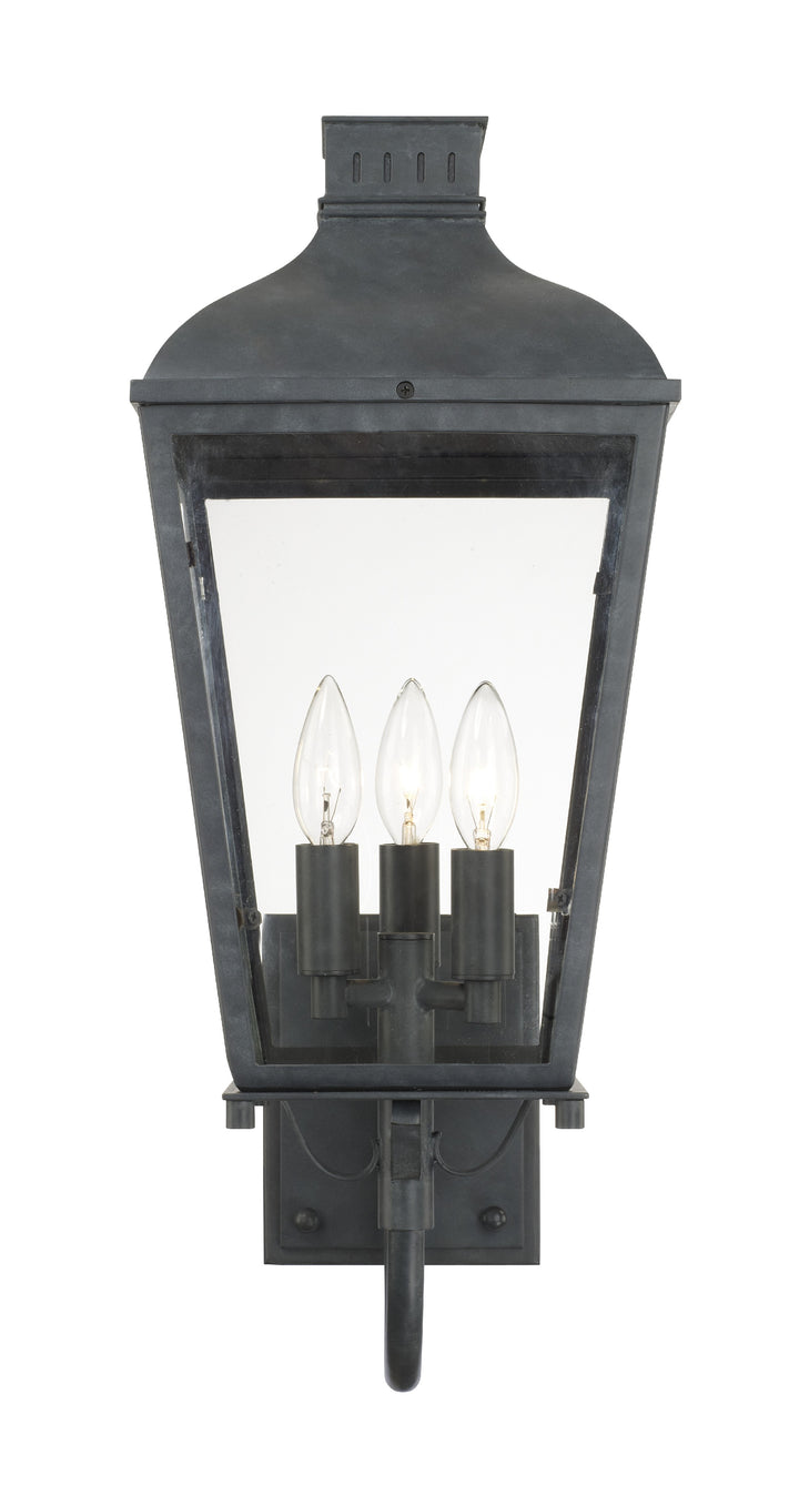 Crystorama Dumont 3 Light Graphite Outdoor Sconce