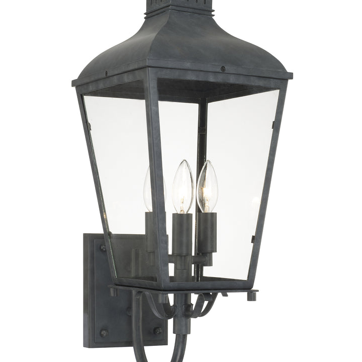 Crystorama Dumont 3 Light Graphite Outdoor Sconce