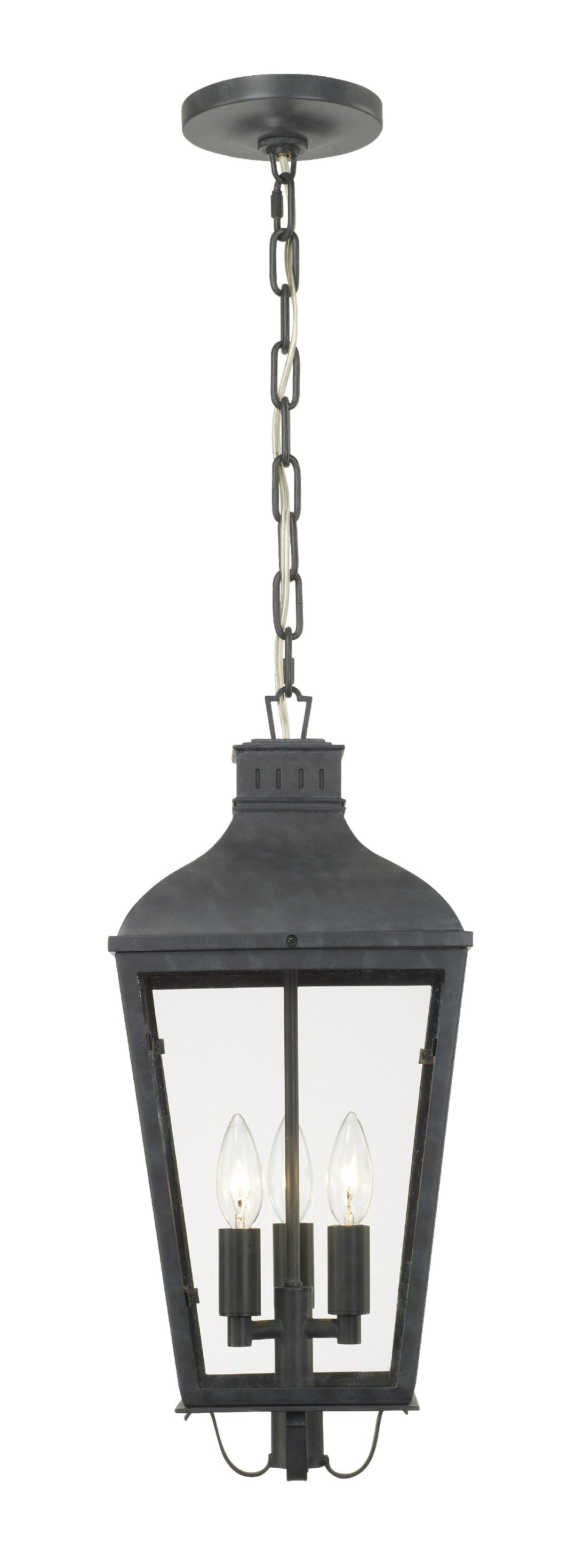 Crystorama Dumont 3 Light Graphite Outdoor Pendant