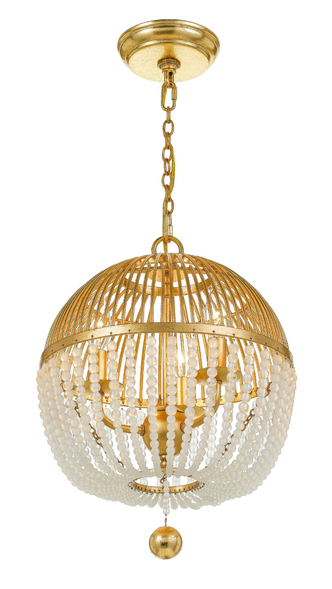 Duval 3 Light Antique Gold Mini Chandelier