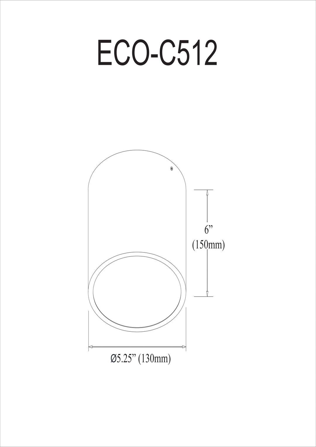 Dainolite 12W Flush Mount Aged Brass with Frosted Acrylic Diffuser