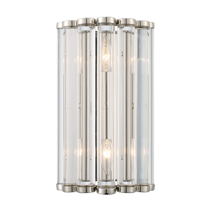 Crystorama Libby Langdon Elliot 2 Light Polished Nickel Sconce