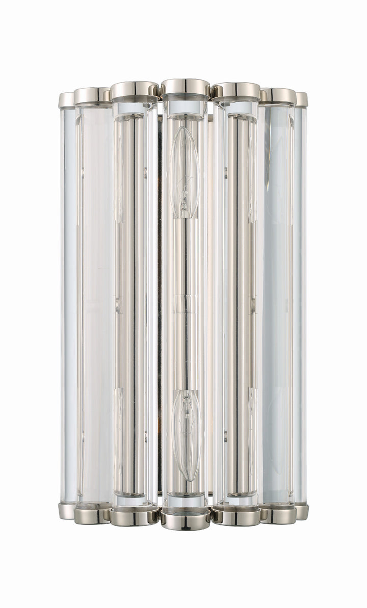 Crystorama Libby Langdon Elliot 2 Light Polished Nickel Sconce