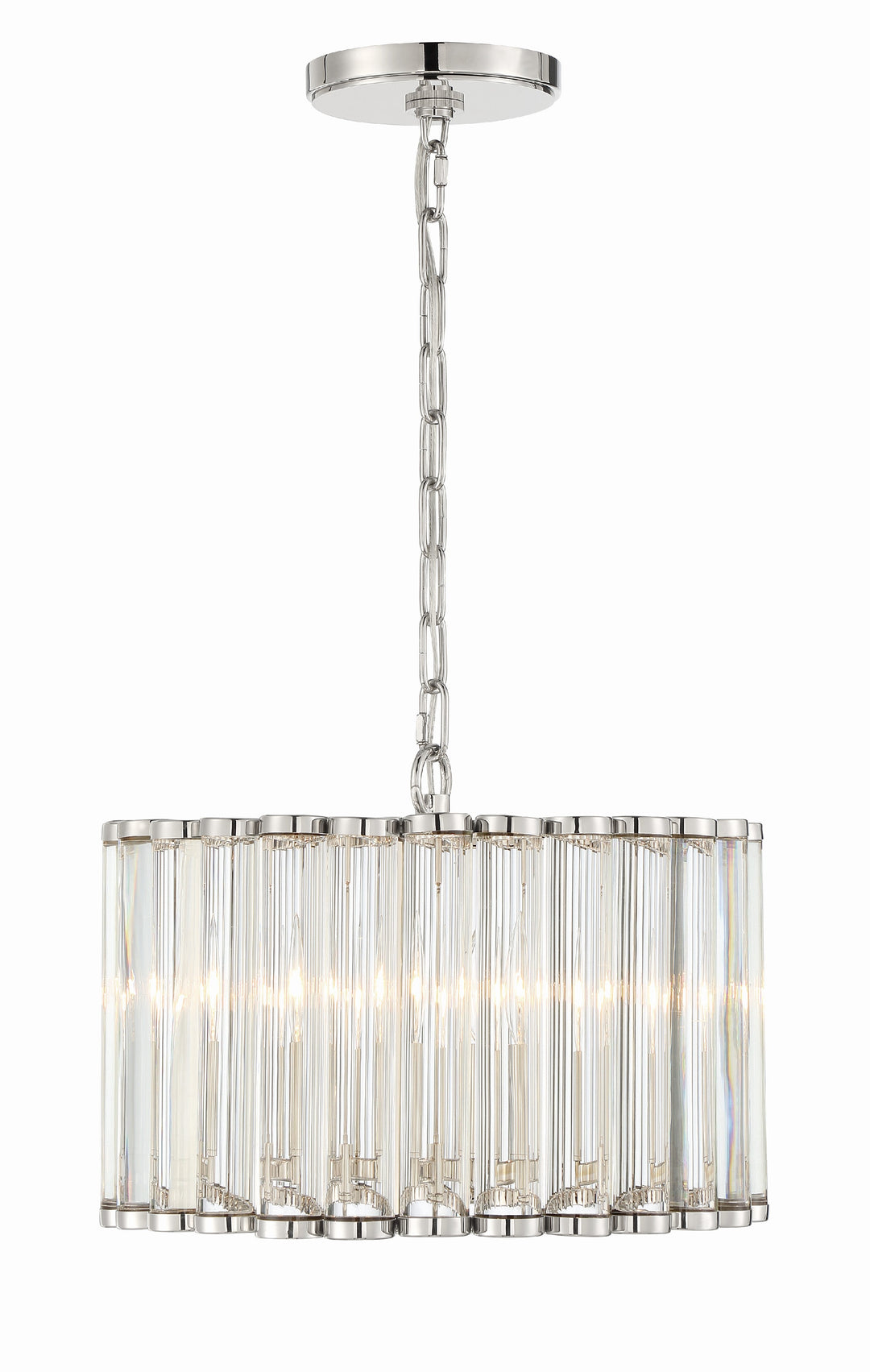 Crystorama Libby Langdon Elliot 4 Light Polished Nickel Mini Chandelier