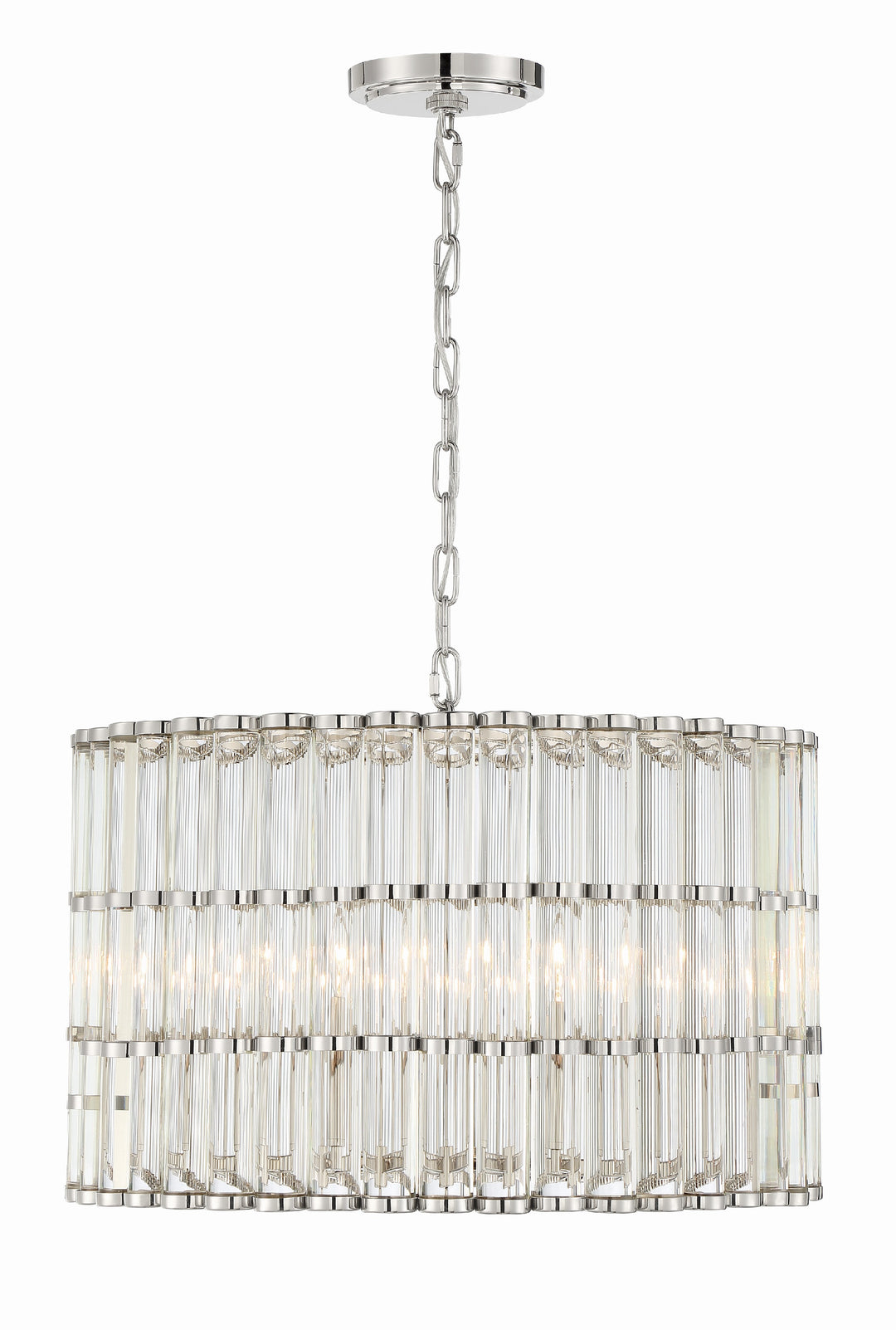 Crystorama Libby Langdon Elliot 6 Light Polished Nickel Chandelier