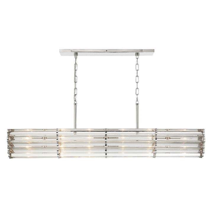 Crystorama Libby Langdon Elliot 6 Light Polished Nickel Linear Chandelier