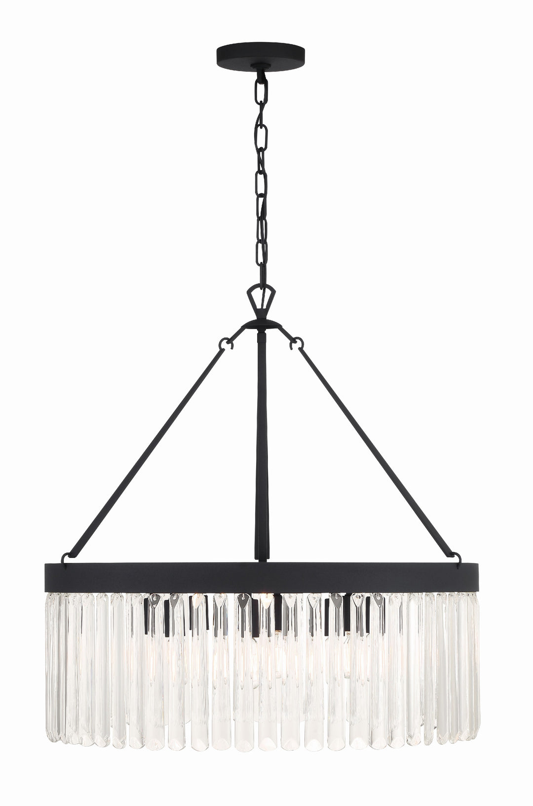 Crystorama Emory 8 Light Black Forged Chandelier