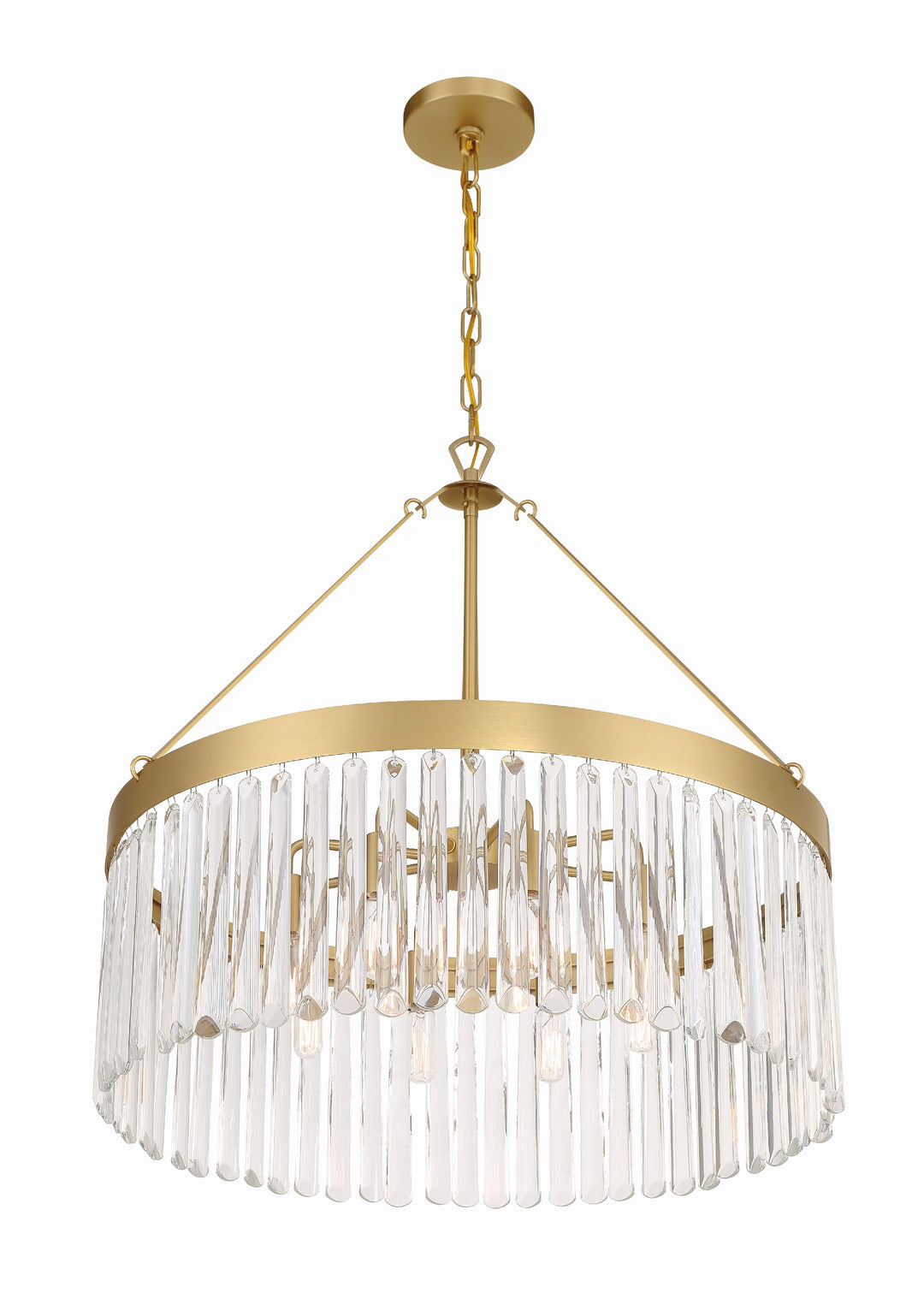 Crystorama Emory 8 Light Black Forged Chandelier