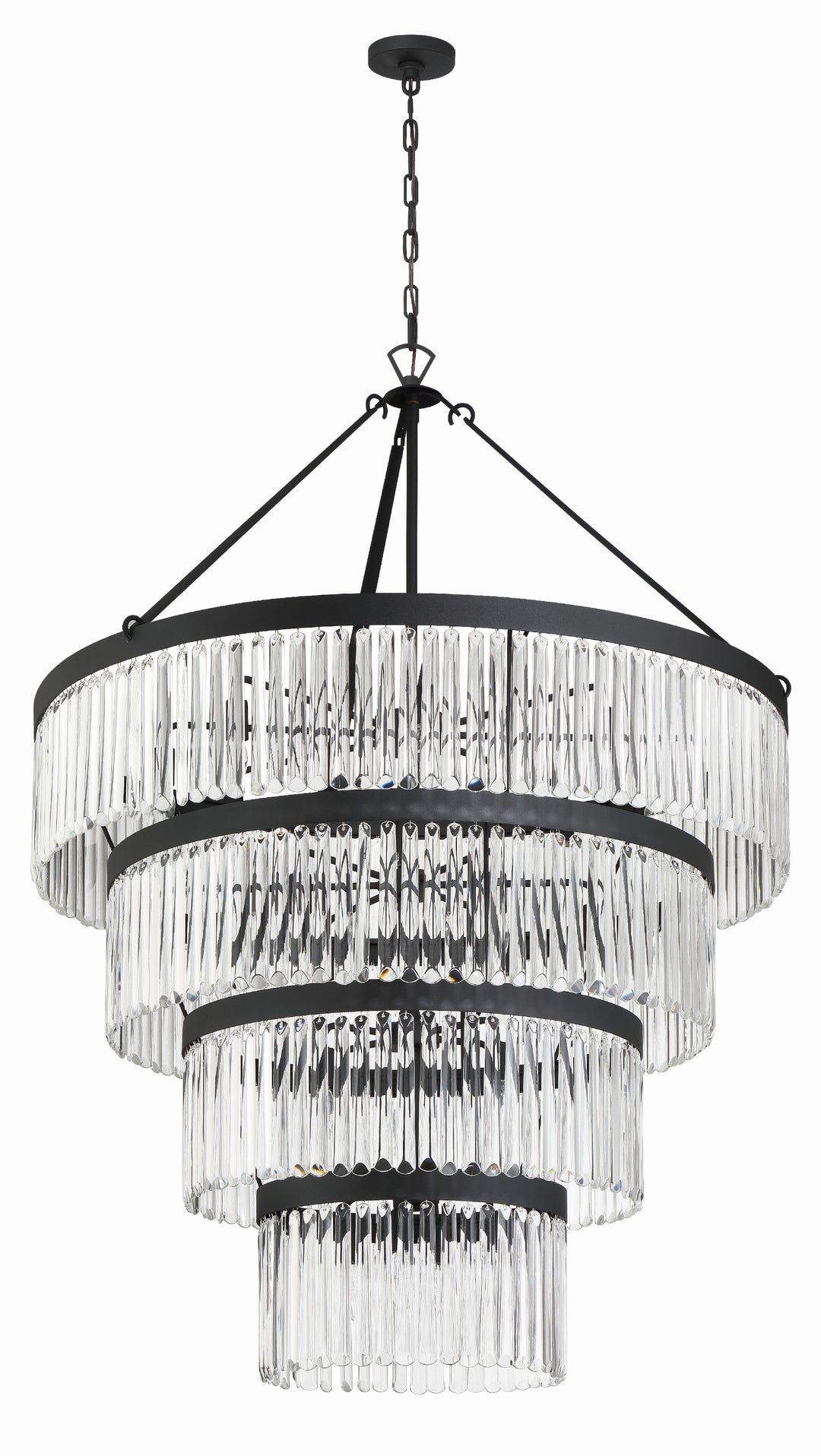 Crystorama Emory 22 Light Black Forged Chandelier