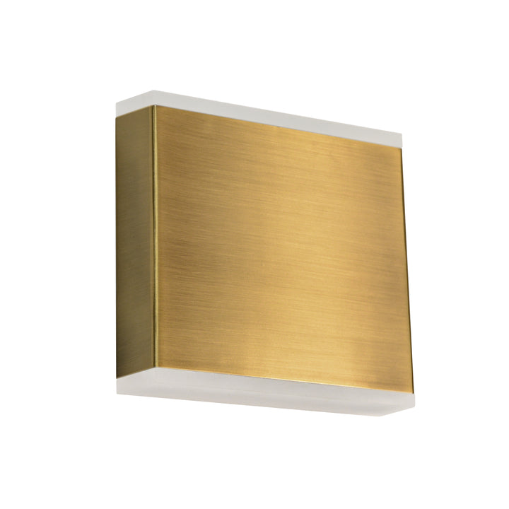 Dainolite 15W LED Wall Sconce, Aged Brass with Frosted Acrylic Diffuser