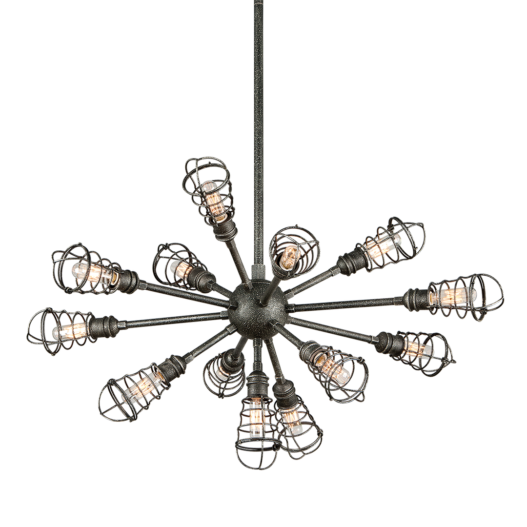 Conduit Chandelier 16" - Old Silver