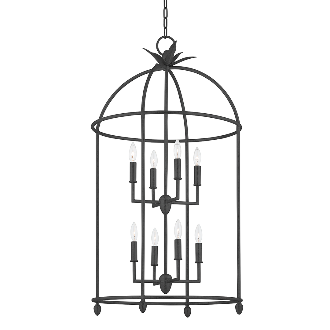 Brooks 8 Light Pendant - Black Iron