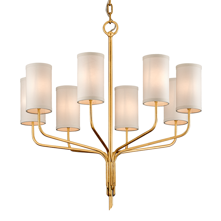 Juniper Chandelier 35" - Textured Gold Leaf